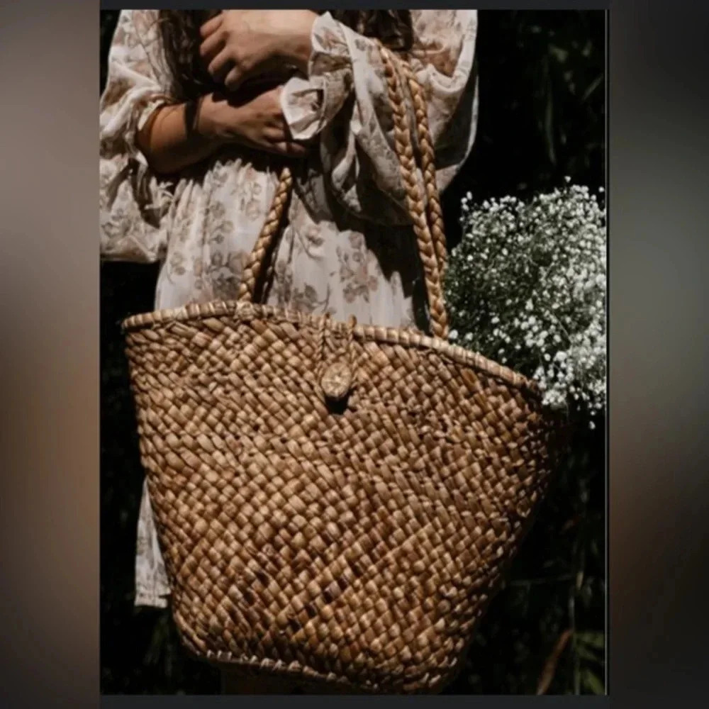 True2U Aubrette Woven Tote Bag Beach Spring Summer